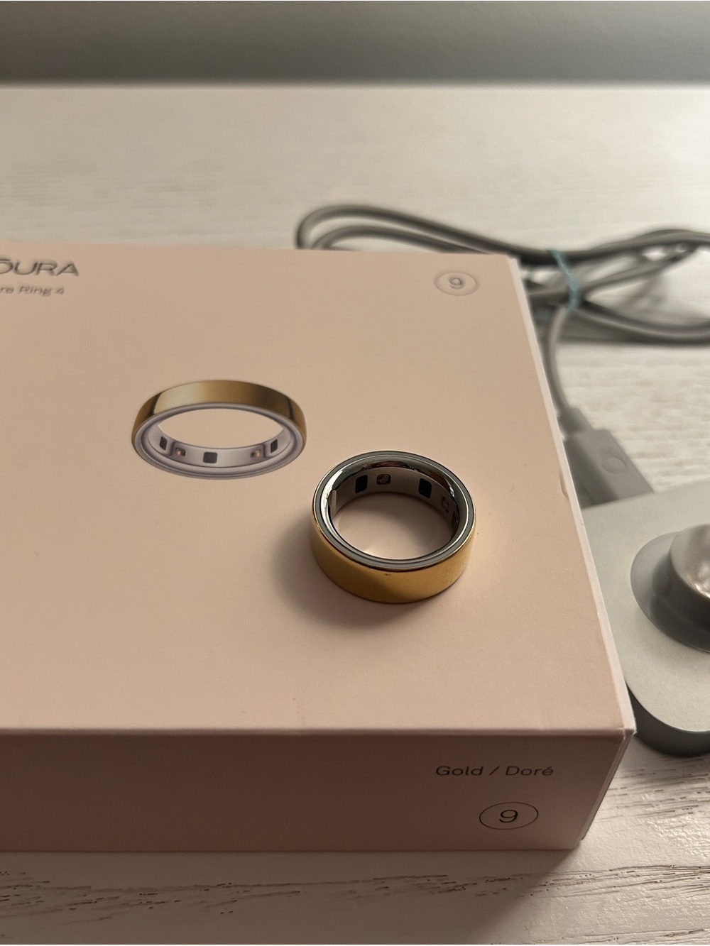 Oura Ring (Gold with Silver Inner Band) - Wearable Health Tracker